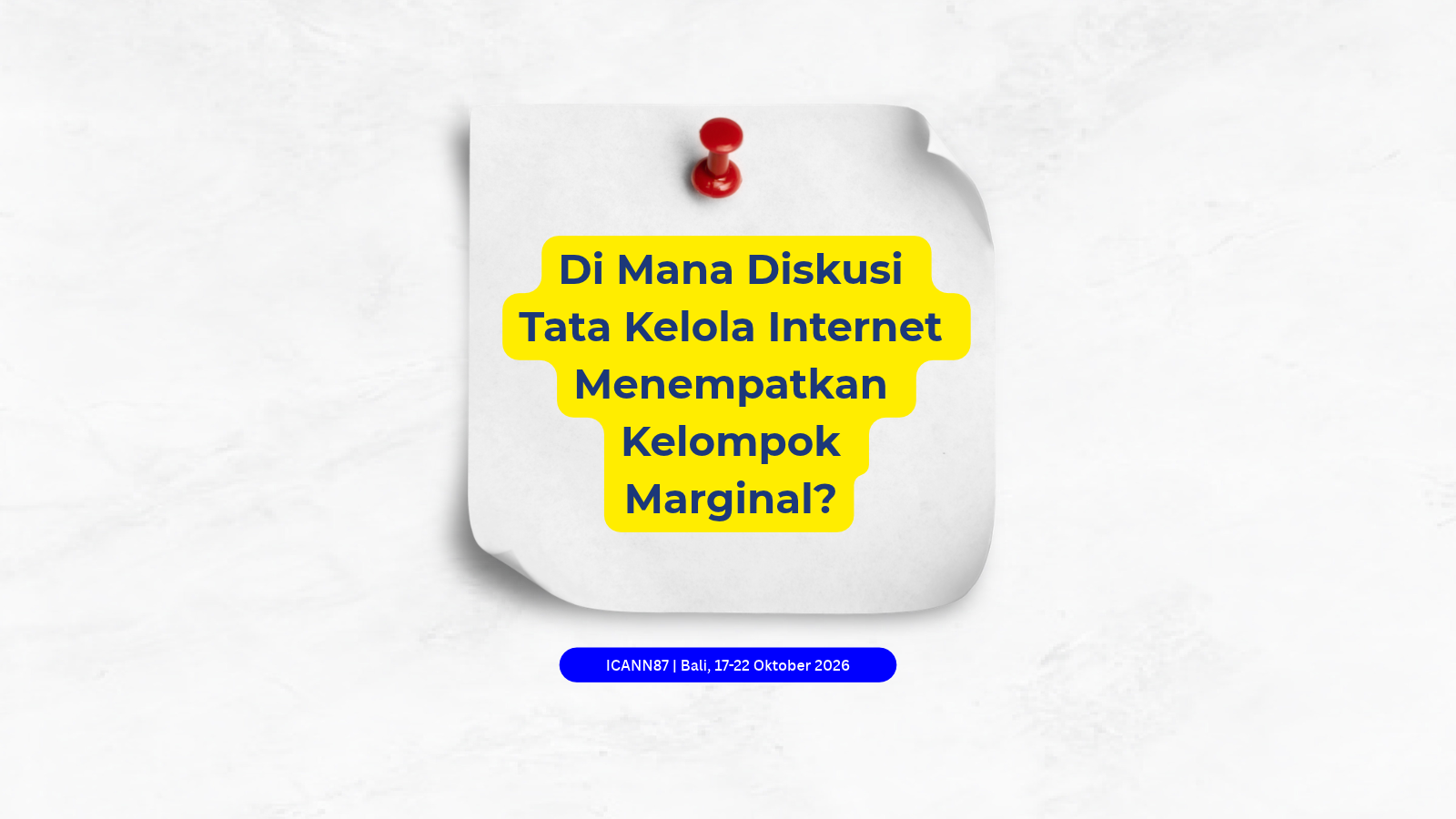 gambar dan teks judul, warnanya biru dan putih dengan highlight kuning